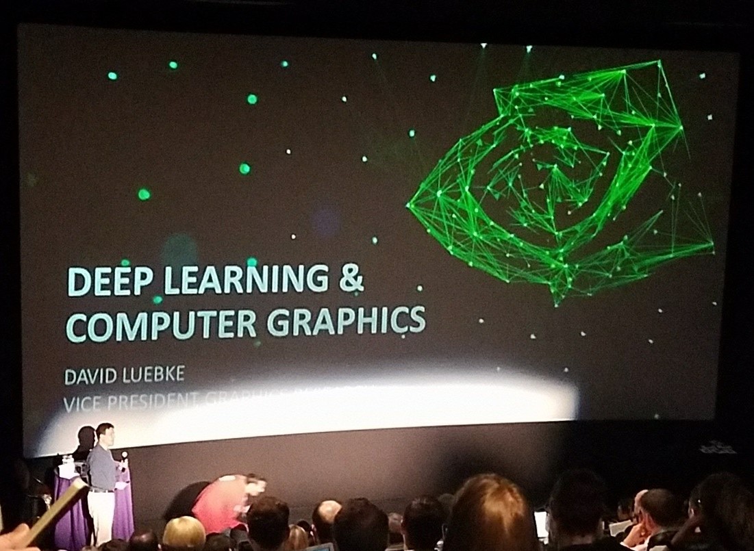 Title slide from David Luebke’s keynote Deep Learning and Computer Graphics